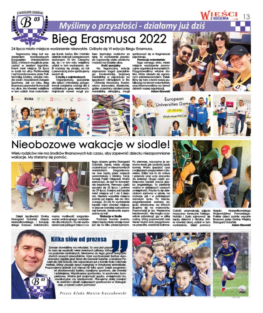 O Nas We Wie Ciach Z Kociewia Klub Sportowy Beniaminek